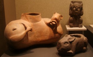 Image showing rabbit-shaped pulque vessels