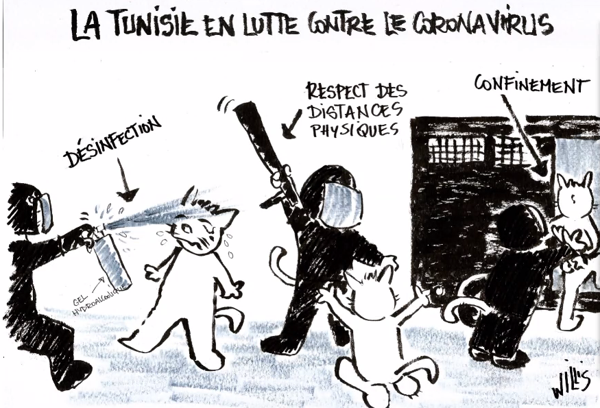 Cartoon by Willis from Tunis on Covid-19 Pandemic in Tunisia