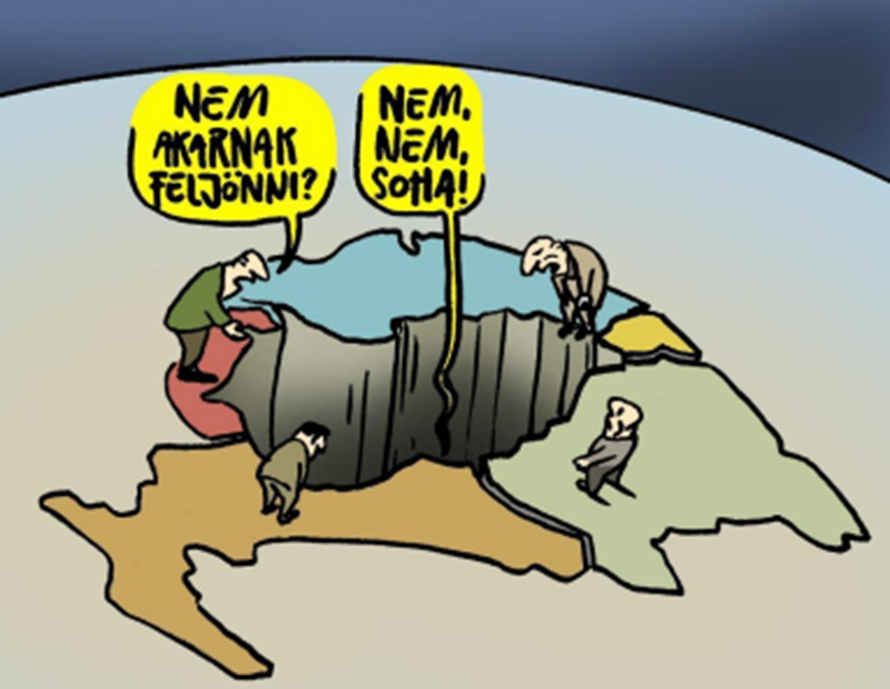 cartoon by Gabor Papai for the centenary of the Trianon Treaty