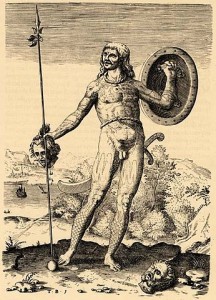 Theodor de Bry, “The True Picture of One Picte”. An engraving after John White, (1588). Source: Wikimedia Commons.