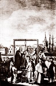 Depiction of a hanging at Execution Dock. https://commons.wikimedia.org/wiki/File:Executiondock.jpg?uselang=en-gb