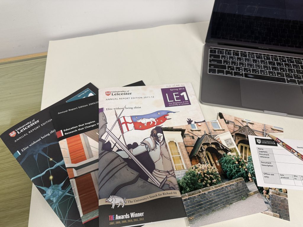 University of Leicester printed annual reports and archive photographs
