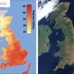 Space images confirm England’s drought areas correlate with high land surface temperatures