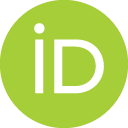 iD in white on green circle background - ORCID identifier.
