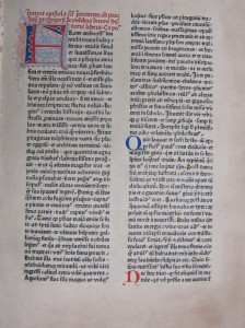First page of Henreich Eggestein's 1466 Latin Bible (SCD 0193). 