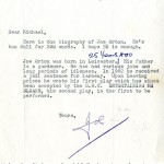 Letter from Joe Orton to Michael Codron, 19 April 1964