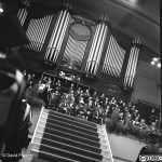 A photograph of the Graduation Ceremony at De Montfort Hall in the summer of 1963.