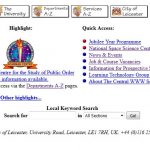 University of Leicester Homepage, 13 June 1997 (source: Wayback Machine)