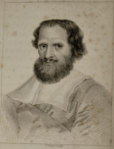 University of Leicester Special Collections. Engraved portrait of astrologer and medical practitioner, Dr Simon Forman from: SCM 10949, William Lilly, William Lilly's History of His Life and Times, from the Year 1602 to 1681, (London, 1822).