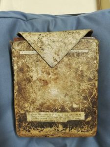 Photograph of University of Leicester Special Collections MS 210, Ethiopic manuscript, leather slip case