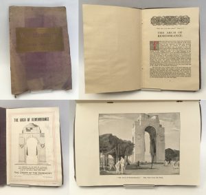 Photographs of The form and order of the unveiling ceremony of the Arch of Remembrance, Leicester, 04 July 1925, curator's collection.