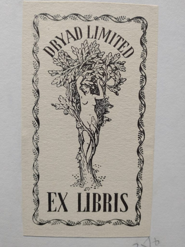 image of Dryad library bookplate