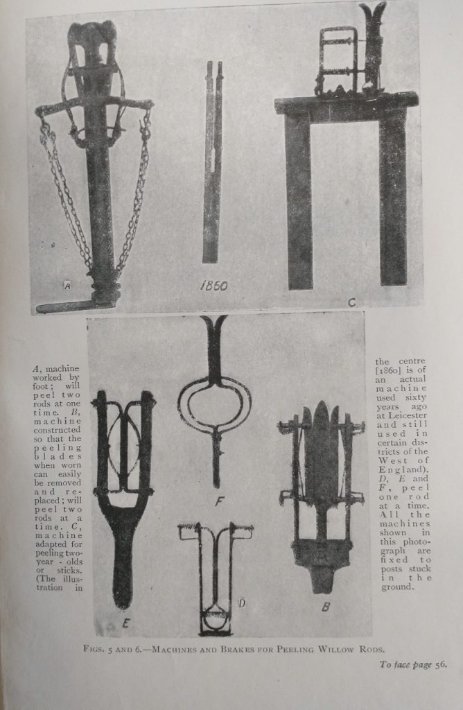 images of equipment used to strip the willow branches