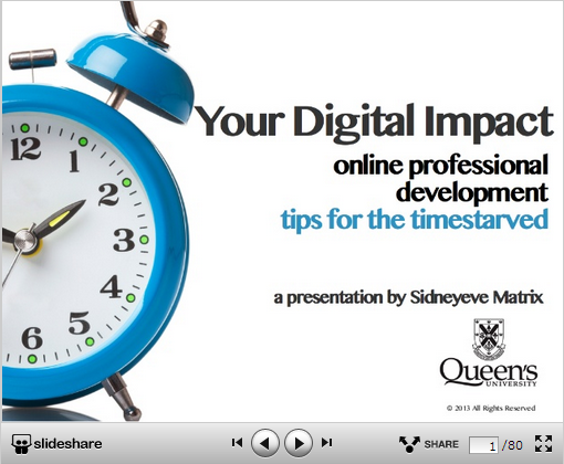 Your Digital Impact: Online Professional Branding Tools & Strategies for Academics from Sidneyeve Matrix