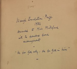 Figure 4. Nancy Mitford’s “Waugh Emulation Prize,” Black Mischief, Albatross limited edition, Huntington Library